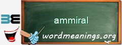 WordMeaning blackboard for ammiral